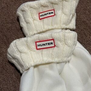Hunter Cream Knit Boot Socks